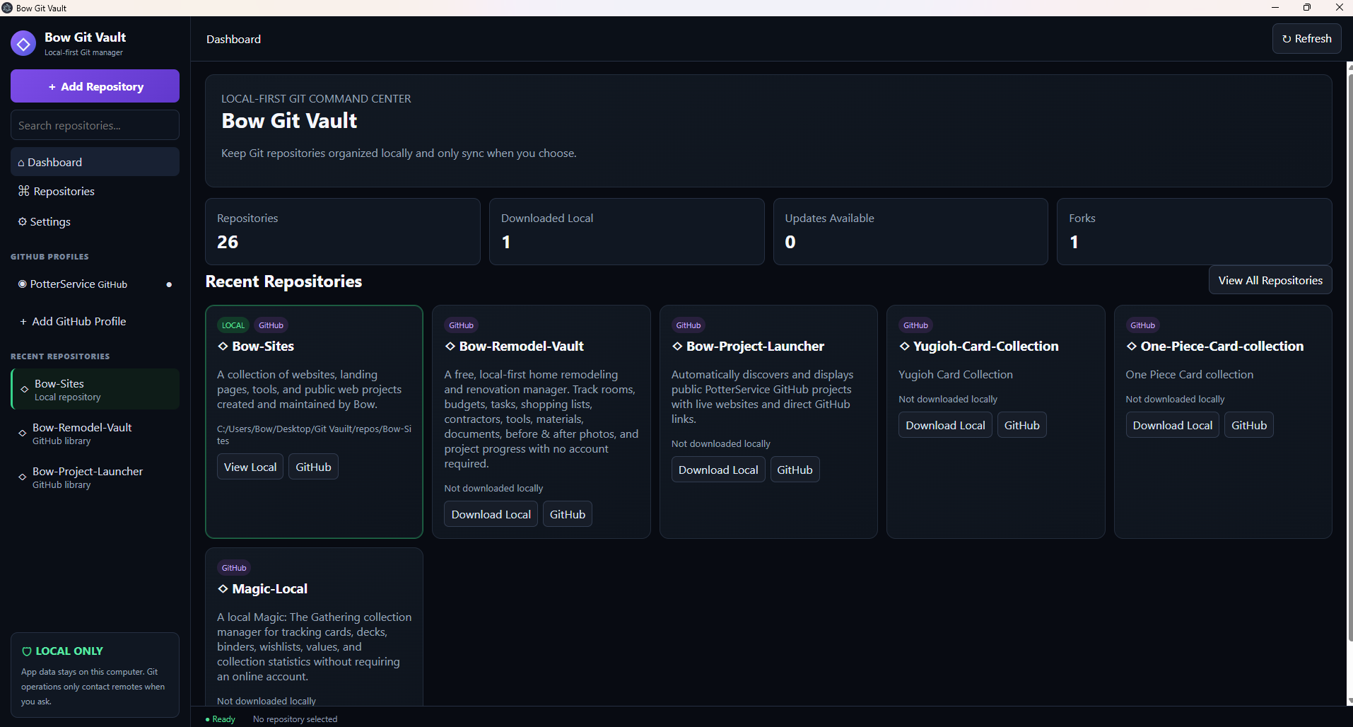 Dashboard screenshot